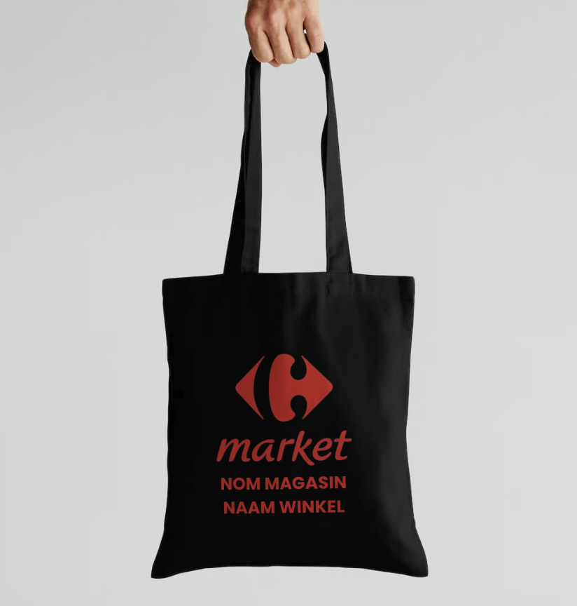 Carrefour Shoulder bag cotton OEKO-TEX® 140g/m² 38x42cm 