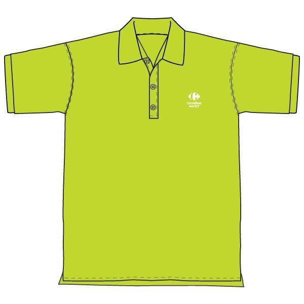 Polo korte mouw logo WIT-laatste stuks maat XXS