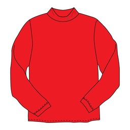 [HYP900.RD] T-Shirt rolkraag unisex - lange mouwen