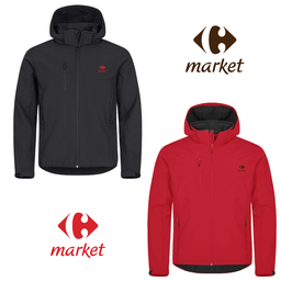 [CNM0200912] Market Softshell met afneembare kap