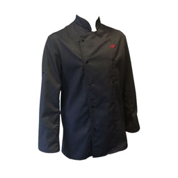 [CNM0750.DBK] Chef's vest denim black - manches retroussées